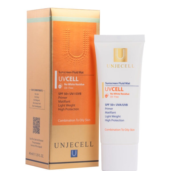 کرم ضد آفتاب بی رنگ پوست چرب SPF50 آنژسل