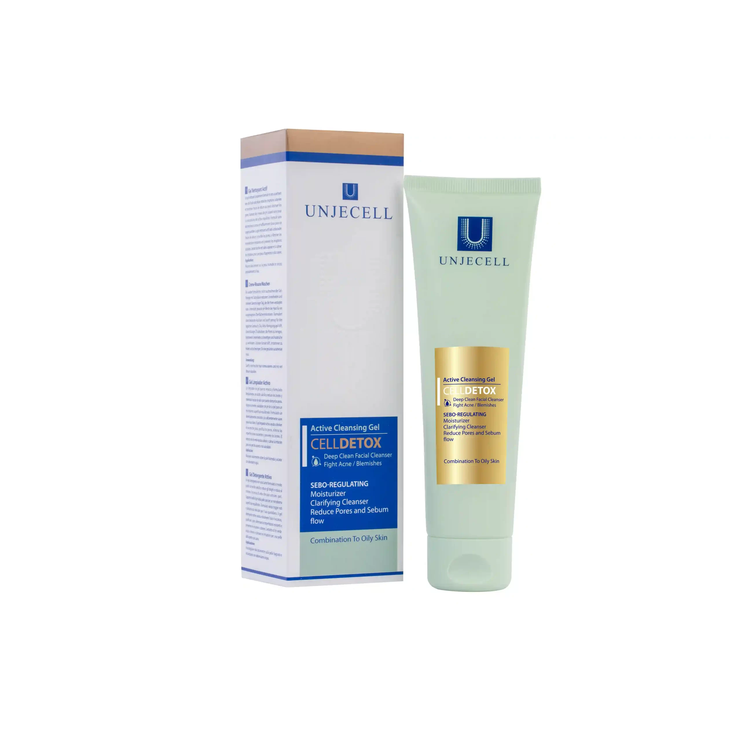 ژل اکتیو با جعبه_16 ژل شستشوی پوست چرب و مختلط آنژسل حاوی 0.5٪سالیسیلیک اسید 100میل