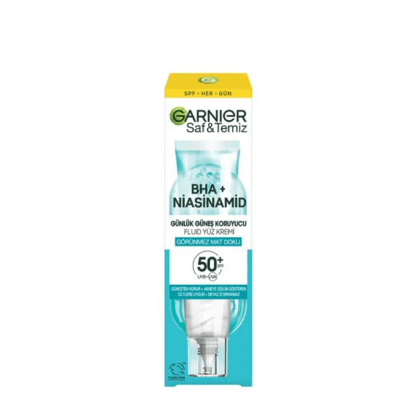 کرم ضد آفتاب بی رنگ گارنیر نیاسینامید و BHA با Spf 50
