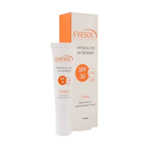 ضد آفتاب دور چشم آیسول SPF 30 بی رنگ 15 میل