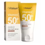 ضد آفتاب ویتالیر رنگ بژ کارامل SPF50 ویتامین سی 40 میل
