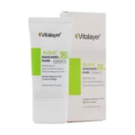 فلوئید ضد آفتاب ویتالیر رنگی بژ طبیعیSPF50 پوست چرب اکتی ویت 50 میل
