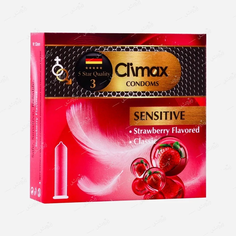 کاندوم کلایمکس مدل Sensitive بسته 3 عددی کاندوم کلایمکس مدل Sensitive بسته 3 عددی
