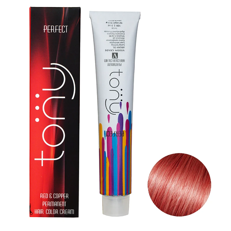 رنگ مو تونی سری قرمز شماره 8.55 حجم 100 میلی لیتر رنگ قرمز رنگ مو تونی سری قرمز شماره 8.55 حجم 100 میلی لیتر رنگ قرمز