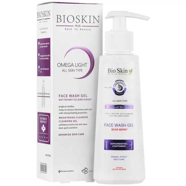 ژل شستشو صورت بایو اسکین پلاس مدل Omega Light