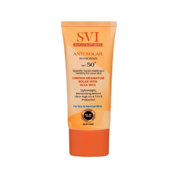 کرم ضد آفتاب SVI بی رنگ پوست خشک SPF50