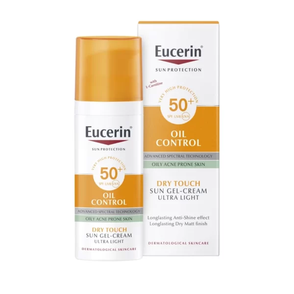 ژل کرم ضد آفتاب بدون رنگ اوسرین SPF 50 مدل anti-shine ‌مناسب پوست های چرب و ضد جوش مات حجم 50 میل