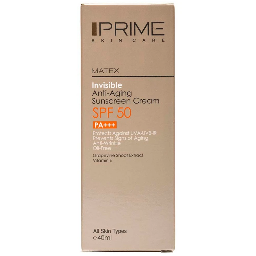 کرم ضد آفتاب جوان کننده با +SPF50 پرایم-فاقد چربی و فاقد رنگ کرم ضد آفتاب جوان کننده با +SPF50 پرایم-فاقد چربی و فاقد رنگ