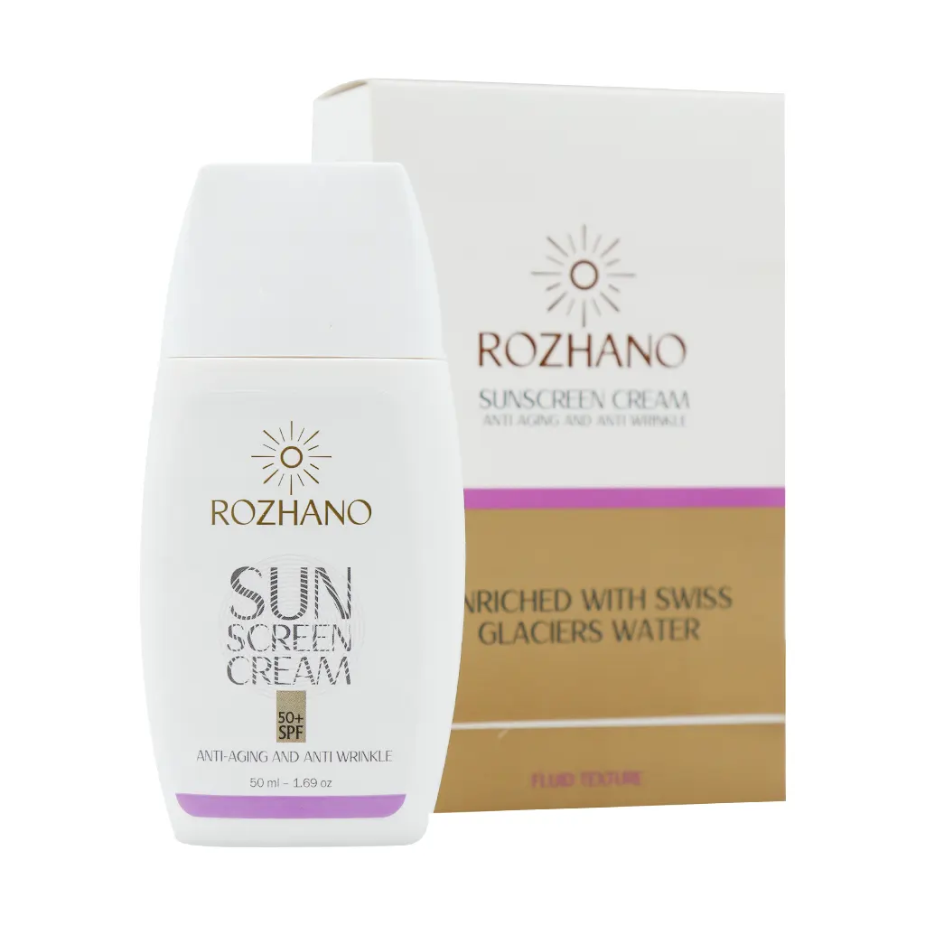 کرم ضد آفتاب ضد چروک و ضد پیری SPF50 روژانو 50 میل کرم ضد آفتاب ضد چروک و ضد پیری SPF50 روژانو